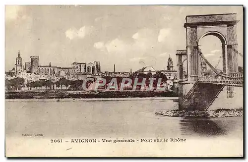 Ansichtskarte AK Avignon Vue Generale Pont sur le Rhone