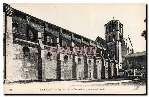 Ansichtskarte AK Vezelay Eglise de la madeleine ensemble sud
