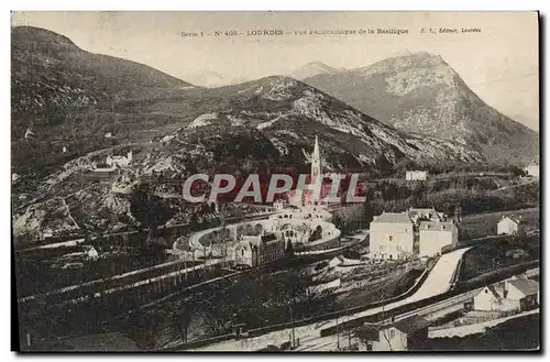 Ansichtskarte AK Lourdes Vue Panoramique de la Basilique