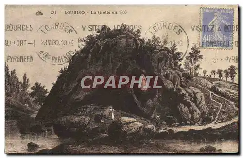 Cartes postales Lourdes La Grotte en 1858