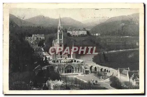 Ansichtskarte AK Lourdes La Basilique vue du Chateau Fort