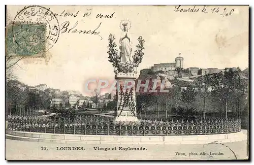 Cartes postales Lourdes Vierge et Esplanade