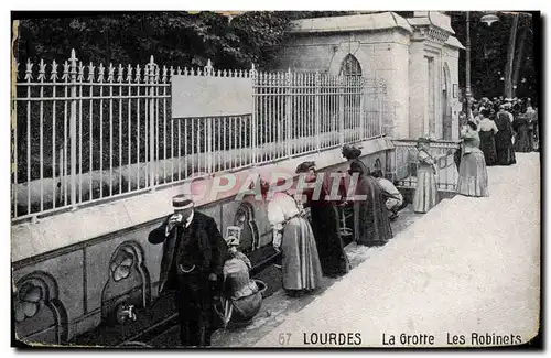 Ansichtskarte AK Lourdes La Grotte Les Robinets