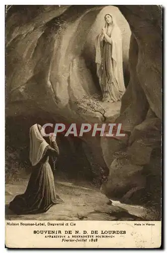 Ansichtskarte AK Lourdes Souvenir de ND de Lourdes Apparition a Bernadette Soubirous