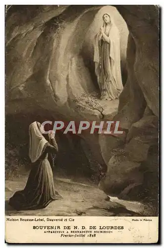 Cartes postales Lourdes Souvenir de ND de Lourdes Apparition a Bernadette Soubirous