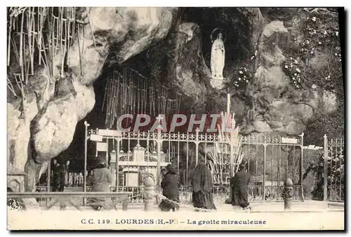 Ansichtskarte AK Lourdes La grotte Miraculeuse