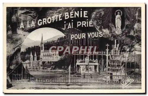 Cartes postales Lourdes La Grotte et la Basilique