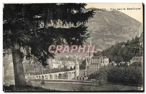 Cartes postales Lourdes Vue sur la Basilique