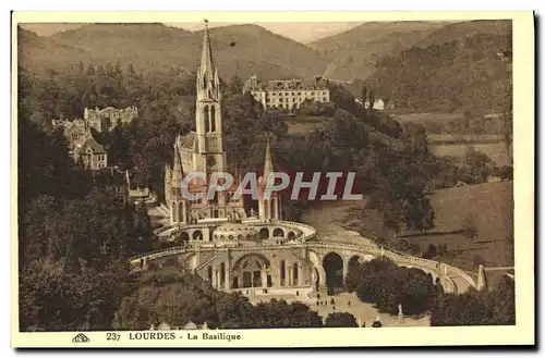 Cartes postales Lourdes La Basilique