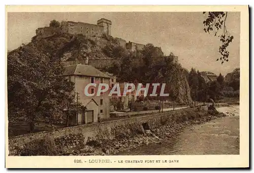 Cartes postales Lourdes Le Chateau Fort et le Gave