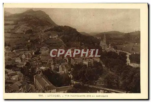 Cartes postales Lourdes Vue Plongeante Sur La Basilique