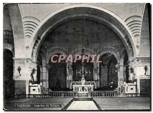 Ansichtskarte AK Lourdes Interieur du Rosaire