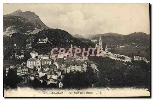 Ansichtskarte AK Lourdes Vue Prise du Chateau