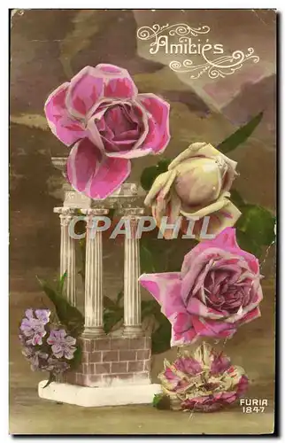 Cartes postales Fantaisie Fleurs