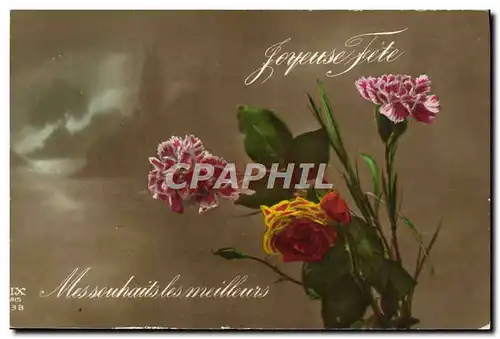 Cartes postales Fantaisie Fleurs