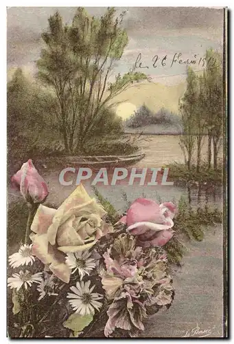 Cartes postales Fantaisie Fleurs