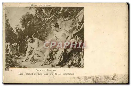 Ansichtskarte AK Fantaisie Francois Boucher Diane sortant du bain avec une de ses compagnes