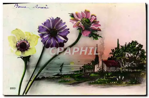 Cartes postales Fantaisie Fleurs