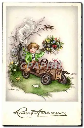 Cartes postales Fantaisie Enfant Voiture Automobile