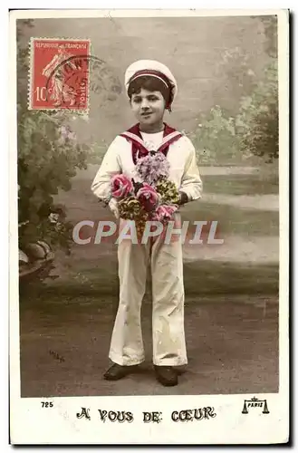 Cartes postales Fantaisie Enfant Petit marin