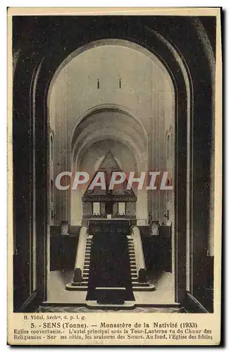 Cartes postales Sens Monastere de la Nativite Eglise conventuelle