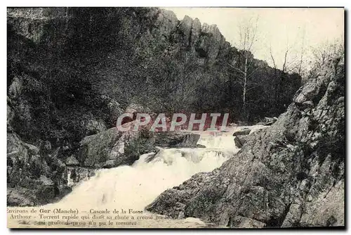 Cartes postales Environs de Ger Cascade de la Fosse Arthour Torrent rapide