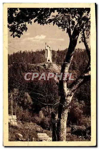 Cartes postales Les Houches Le Christ Roi du Mont Blanc de G Serraz dans la foret de Coupeau