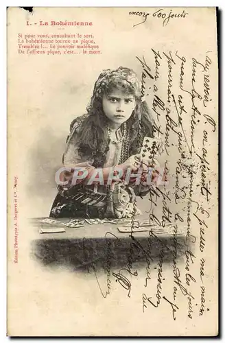 Ansichtskarte AK La Bohemienne Enfant Gitan Gitane Gypsie Cartomancie Cartes Voyance