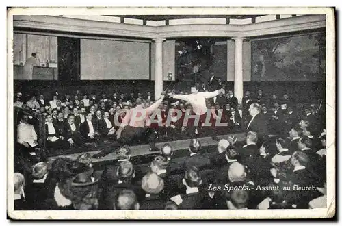 Cartes postales Les Sports Assaut au fleuret Escrime