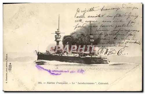 Cartes postales Marine Francaise Le Jaureguinberry Cuirasse Bateau