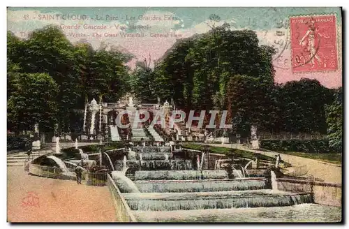 Cartes postales Saint Cloud Le Parc Les Grandes Grande Cascade