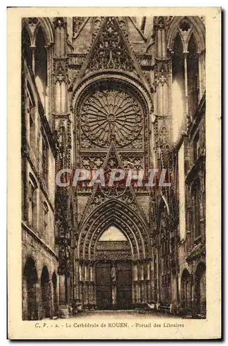 Cartes postales La Cathedrale de Rouen Portail des Libraires