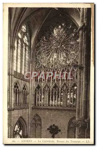 Ansichtskarte AK Amiens La Cathedrale Rosace du Transept