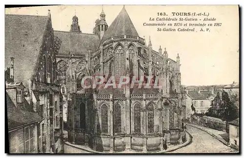 Ansichtskarte AK Tours La Cathedrale St Gatien Abside