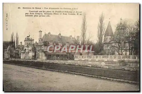 Ansichtskarte AK Environs de Dreux Vue D&#39ensemble du Chateau d&#39Anet