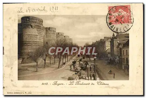 Cartes postales Angers Le Boulevard du chateau