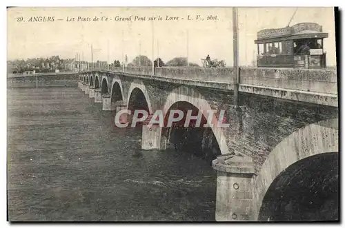 Ansichtskarte AK Angers Les Ponts De Ce Grand Pont Sur La Loire Tramway