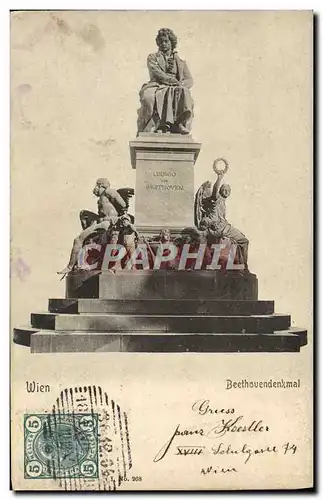 Cartes postales Wien Beethovendenkmal Beethoven