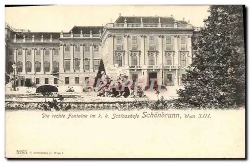 Cartes postales Die Rechte Fontaine Im kk Schlosshofe Schonbrunn Wien