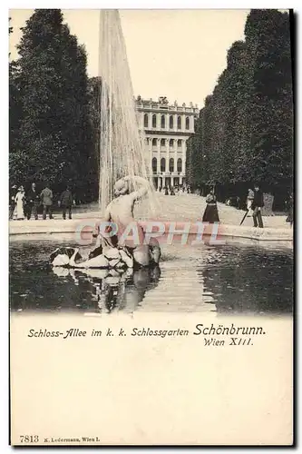 Cartes postales Schloss Allee im kk Schlossgarten Schonbrunn Wien