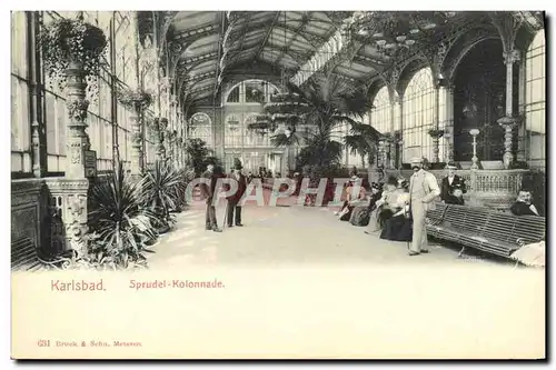 Cartes postales Karlsbad Sprudel Kolonnade