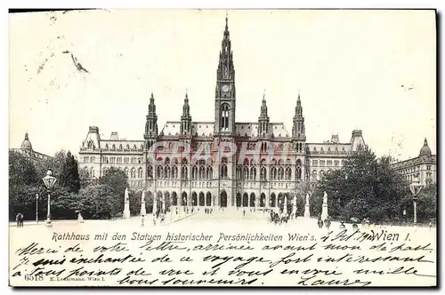 Cartes postales Rathhaus Mit Den Statuen Historischer Personlichkeiten Wiens
