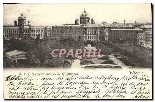 Cartes postales Volksgarten Und Hofmuseen Wien