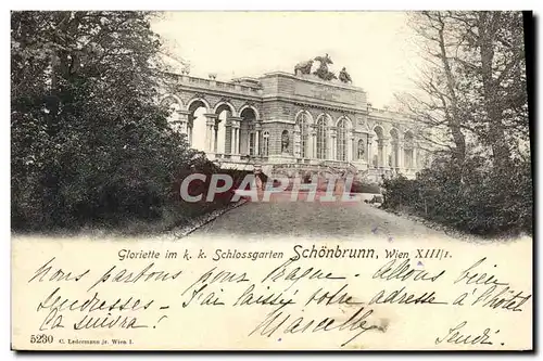 Cartes postales Gloriette Schlossgarten Schonbrunn Wien