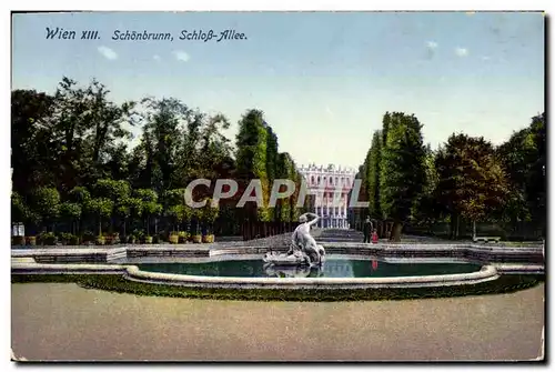 Ansichtskarte AK Wien Schonbrunn Schloss Allee