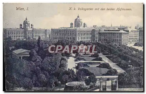 Ansichtskarte AK Wien Volksgarten Mit Den Beiden Hofmuseum