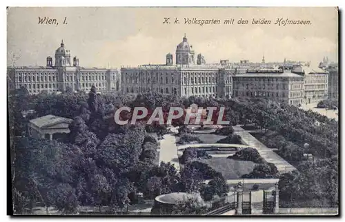 Cartes postales Wien Volksgarten Mit Den Beiden Hofmuseum