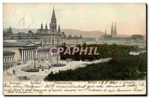 Ansichtskarte AK Parlament Rathhaus Franzensring Wien