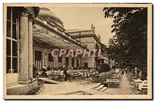 Cartes postales Wiesbaden Kurhausterrasse Cure Salle