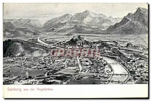 Cartes postales Salzburg Aus Der Vogelschau
